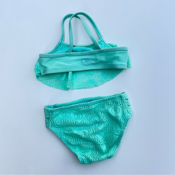 Op 2T bikini blue green 2 piece toddler swim suit - Picture 6 of 8